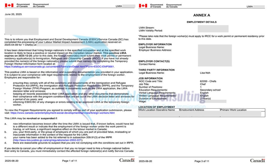 Approval document for this case
